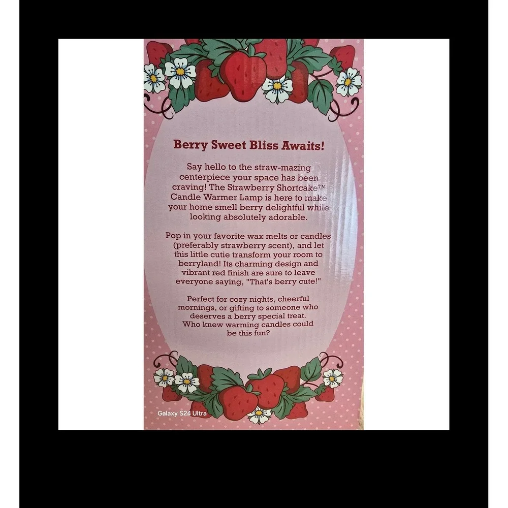 Strawberry Shortcake Candle Warmer Lamp Glass Shade Wax Melt Burner Timer NIB - Picture 8 of 8